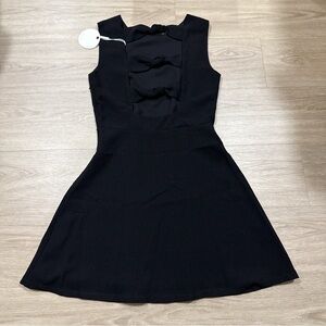 Elegant Black bow back Sleeveless Dress